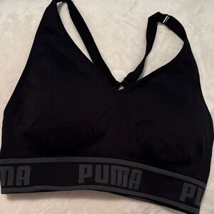 PUMA Black and Gray Sports Bra